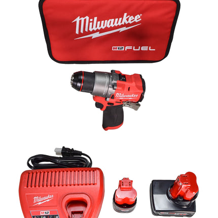Milwaukee 3404-22 12V Fuel 1/2" Cordless Hammer Drill/Driver Kit