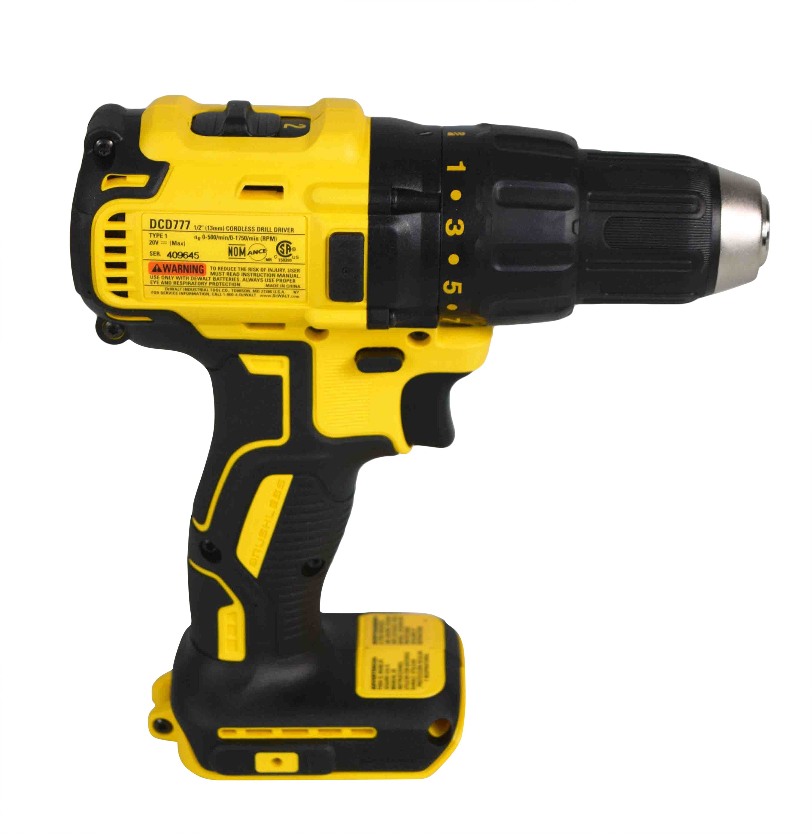 Dewalt DCD777B 1/2" 20V 2-Speed Compact Brushless Drill