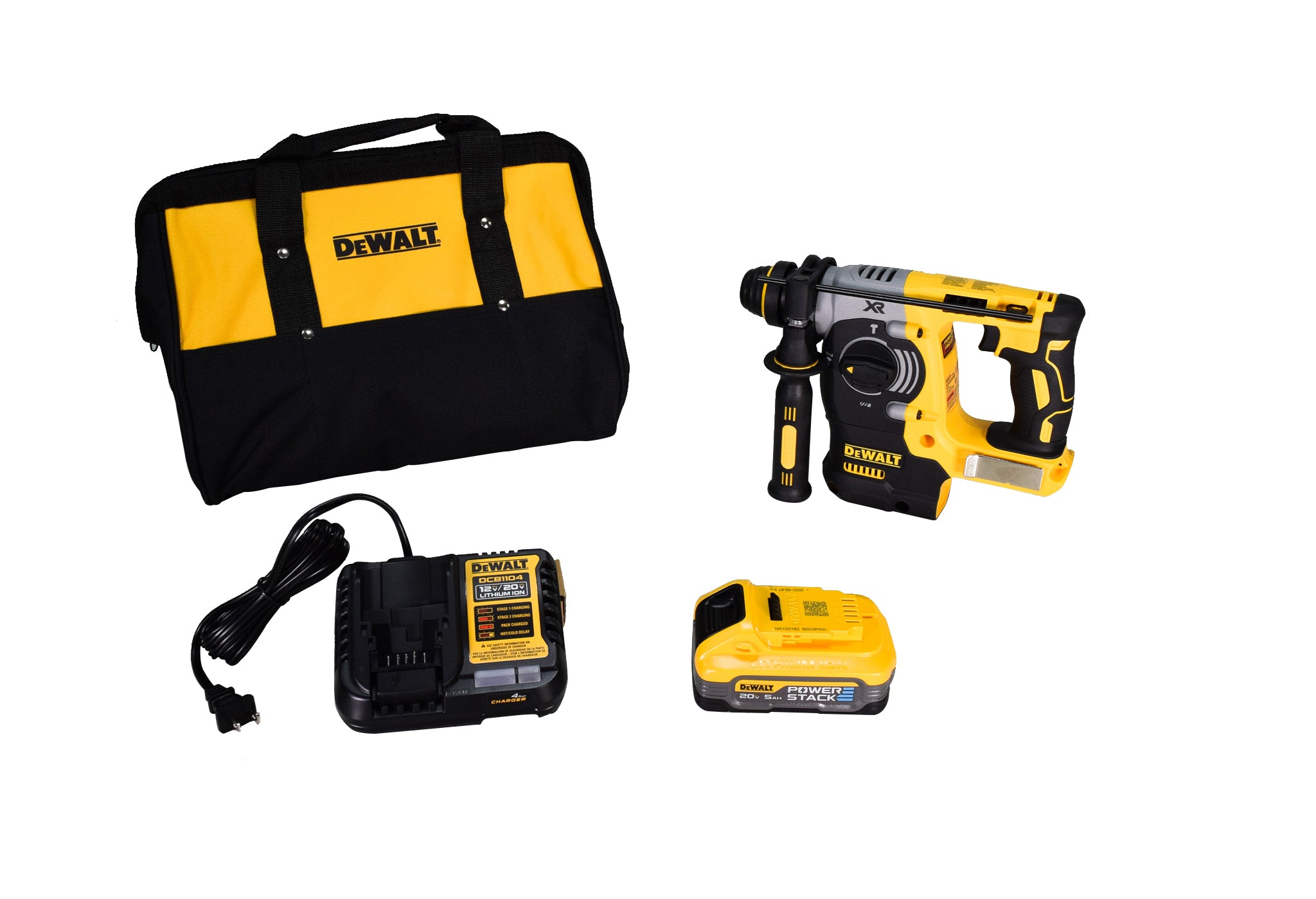 DeWalt DCH273H1 20V Cordless Brushless SDS 1" Rotary Hammer Kit with 5.0Ah Battery and Charger