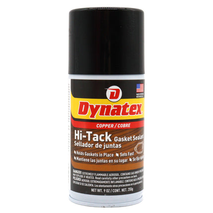 Dynatex Copper Hi-Tack Gasket Spray 9 oz Aerosol Can - Quick Dry, Holds Heavy Gaskets, Oxygen Sensor Safe, Fuel & Oil Resistant (Single)