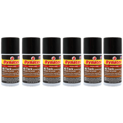 Dynatex Copper Hi-Tack Gasket Spray 9 oz Aerosol Can - Quick Dry, Holds Heavy Gaskets, Oxygen Sensor Safe, Fuel & Oil Resistant (6-Pack)