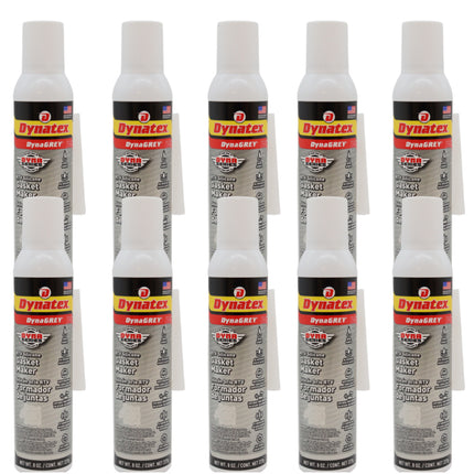 Dynatex DynaGrey RTV Silicone Gasket Maker 8oz Auto Can - 500°F High Temperature, Sensor Safe, Low Odor, and Non-Corrosive Silicone Sealing Compound Made in the USA (10-Pack)