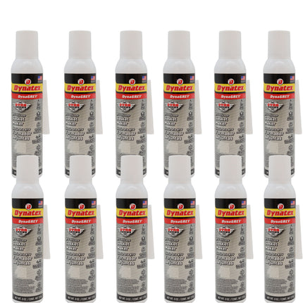 Dynatex DynaGrey RTV Silicone Gasket Maker 8oz Auto Can - 500°F High Temperature, Sensor Safe, Low Odor, and Non-Corrosive Silicone Sealing Compound Made in the USA (12-Pack)