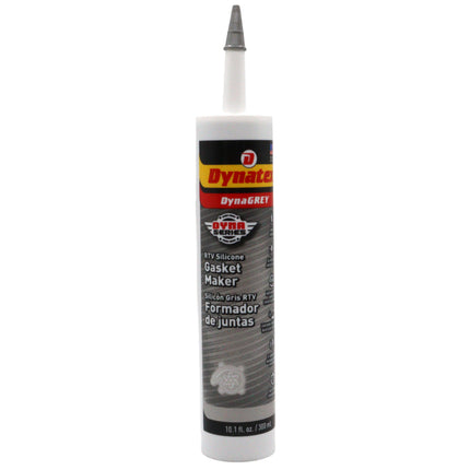 Dynatex DynaGrey RTV Silicone Gasket Maker 10.1oz Caulk Tube - 500°F High Temperature, Sensor Safe, Low Odor, and Non-Corrosive Silicone Sealing Compound Made in the USA (Single)