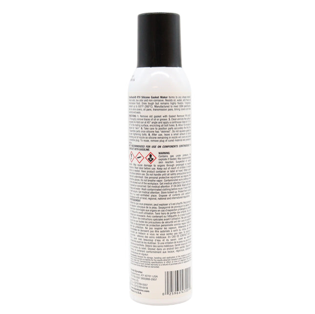 Dynatex DynaBlack RTV Silicone Gasket Maker 8oz Auto Can - 500°F High Temperature, Sensor Safe, Low Odor, and Non-Corrosive Silicone Sealing Compound Made in the USA (5-Pack)