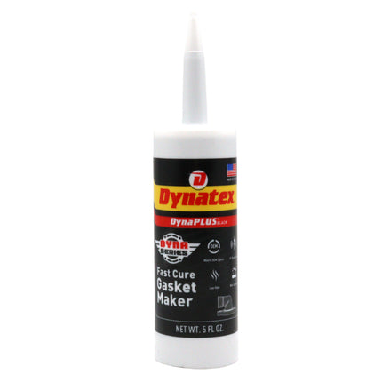 Dynatex DynaPlus Fast Cure Gasket Maker 5 fl oz Cartridge - Fast Cure, Sensor Safe, Non-Corrosive, Low Odor, Up to 500°F, Made in the USA (Single)