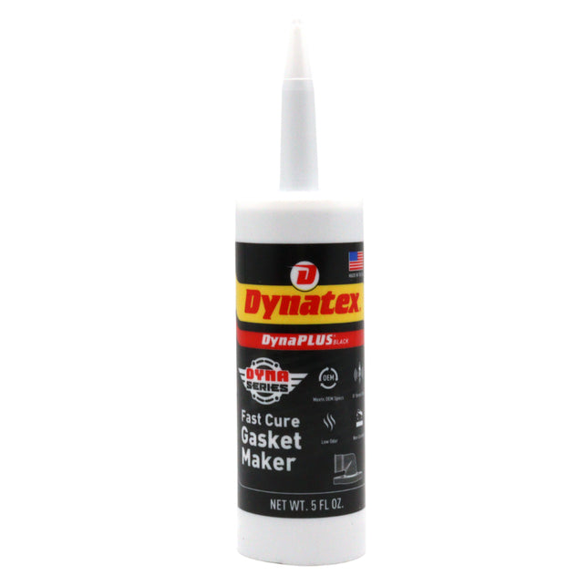Dynatex DynaPlus Fast Cure Gasket Maker 5 fl oz Cartridge - Fast Cure, Sensor Safe, Non-Corrosive, Low Odor, Up to 500°F, Made in the USA (Single)