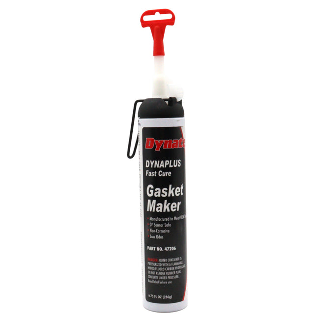 Dynatex DynaPlus Fast Cure Gasket Maker 6.75fl oz Canister - Fast Cure, Sensor Safe, Non-Corrosive, Low Odor, Up to 500°F, Made in the USA (Single)