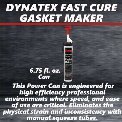 Dynatex DynaPlus Fast Cure Gasket Maker 6.75fl oz Canister - Fast Cure, Sensor Safe, Non-Corrosive, Low Odor, Up to 500°F, Made in the USA (5-Pack)