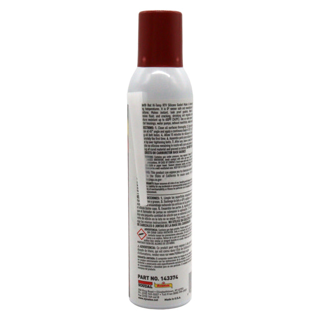 Dynatex Red Hi-Temp RTV Silicone Gasket Maker 8 oz Automatic Can - Oxygen Sensor Safe, OEM Specs, 650°F Hi-Temp, Oil/Water Resistant, Made in the USA (10-Pack)