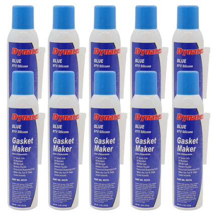 Dynatex Blue RTV Silicone Gasket Maker 8 oz Automatic Can - Oxygen Sensor Safe, OEM Specs, Gear Oil Resistant, Oil/Water Resistant, Made in the USA (10-Pack)