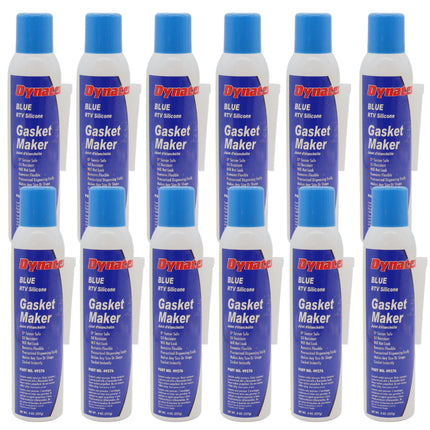 Dynatex Blue RTV Silicone Gasket Maker 8 oz Automatic Can - Oxygen Sensor Safe, OEM Specs, Gear Oil Resistant, Oil/Water Resistant, Made in the USA (12-Pack)
