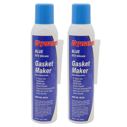 Dynatex Blue RTV Silicone Gasket Maker 8 oz Automatic Can - Oxygen Sensor Safe, OEM Specs, Gear Oil Resistant, Oil/Water Resistant, Made in the USA (2-Pack)