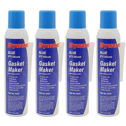 Dynatex Blue RTV Silicone Gasket Maker 8 oz Automatic Can - Oxygen Sensor Safe, OEM Specs, Gear Oil Resistant, Oil/Water Resistant, Made in the USA (4-Pack)