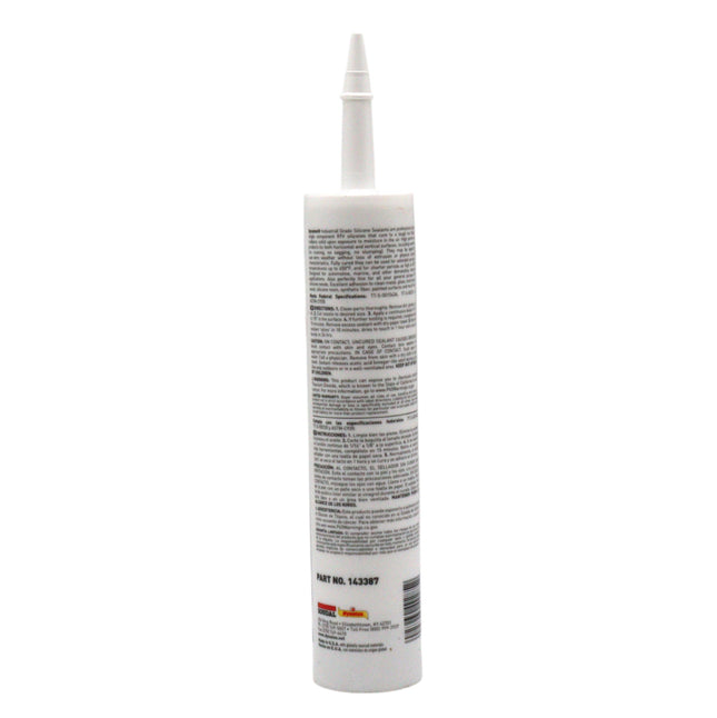 Dynatex Industrial Grade White Silicone Sealant 10.1 oz Caulk Tube - Tough Flexible Cure, Watertight Seal, Up to 500 Degrees F, Made in the USA (4-Pack)