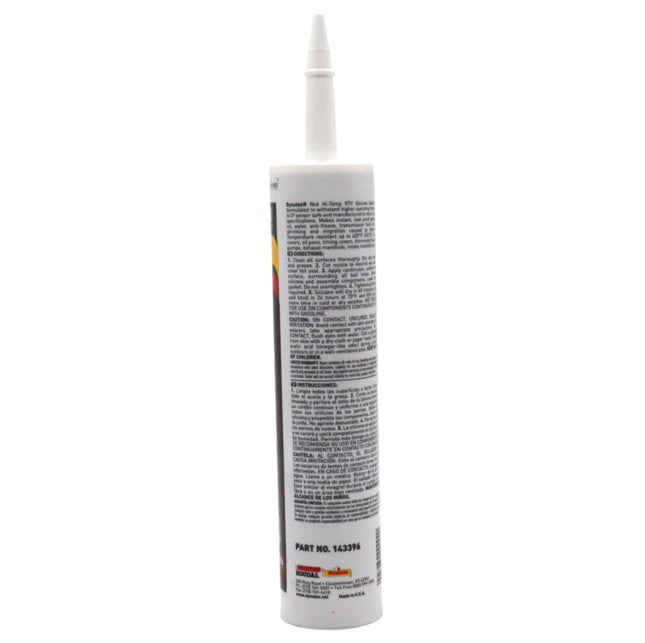 Dynatex Red Hi-Temp RTV Silicone Gasket Maker 10.1 oz Caulk Tube - Oxygen Sensor Safe, OEM Specs, 650°F Hi-Temp, Oil/Water Resistant, Made in the USA (10-Pack)