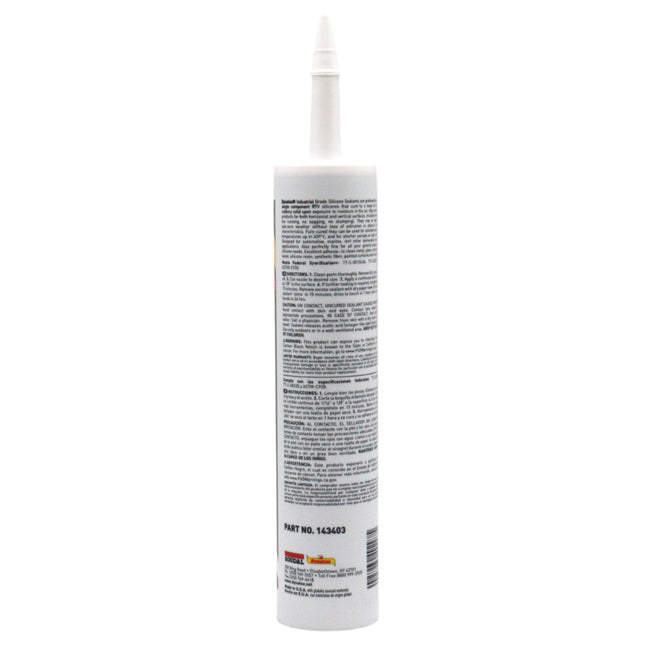 Dynatex Industrial Grade Black Silicone Sealant 10.1 oz Caulk Tube - Tough Flexible Cure, Watertight Seal, Up to 500 Degrees F, Made in the USA (Single)