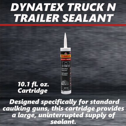 Dynatex Truck N Trailer Black Flexible Sealant 10.1 oz Caulk Tube - Ultra Synthetic, Primerless Adhesion, All-Weather, Permanent Elastic Seal (5-Pack)
