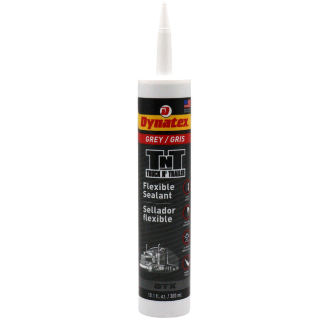 Dynatex Truck N Trailer Grey Flexible Sealant 10.1 oz Caulk Tube - Ultra Synthetic, Primerless Adhesion, All-Weather, Permanent Elastic Seal (Single)
