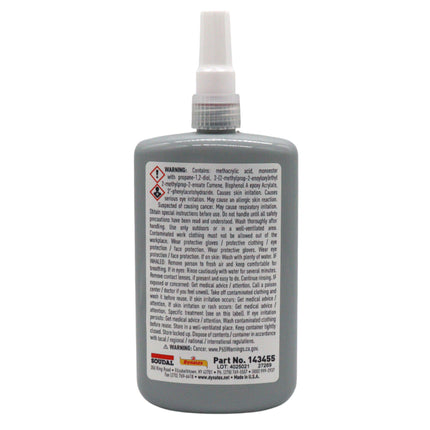Dynatex Red High Strength Threadlocker 8.45 oz Bottle - Permanent Lock, Anaerobic, Large Fasteners, Vibration & Solvent Resistant (Single)