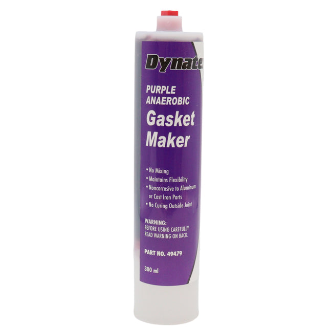Dynatex Purple Anaerobic Gasket Maker 10.14 oz Caulk Tube - Forms Tough Flexible Gasket, Instant Low-Pressure Seal, Use With or Without Pre-Cut Gaskets (Single)