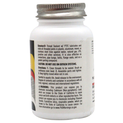 Dynatex Thread Sealant with PTFE 4 oz Bottle - Non-Toxic, Non-Drying, Leak-Proof Seal, No Lead/Graphite, Ideal for Pipe Fittings (12-Pack)