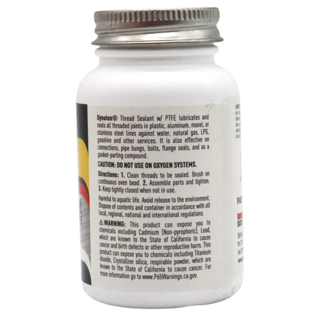 Dynatex Thread Sealant with PTFE 4 oz Bottle - Non-Toxic, Non-Drying, Leak-Proof Seal, No Lead/Graphite, Ideal for Pipe Fittings (8-Pack)