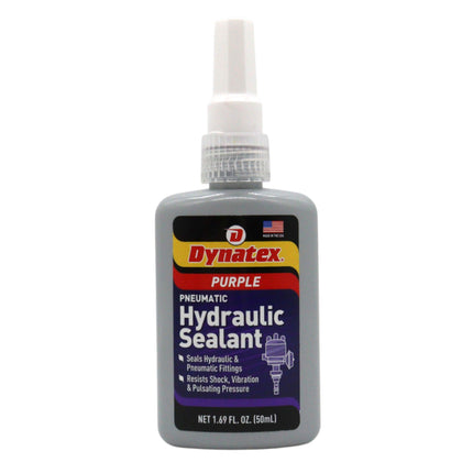 Dynatex Hydraulic/Pneumatic Sealant 1.69 oz Bottle - Locks Fittings up to 2 in, High Pressure & Vibration Resistant, No Contaminants, High Lubricity (Single)