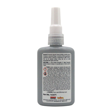 Dynatex Hydraulic/Pneumatic Sealant 1.69 oz Bottle - Locks Fittings up to 2 in, High Pressure & Vibration Resistant, No Contaminants, High Lubricity (6-Pack)