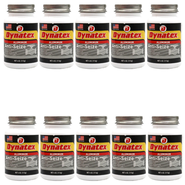 Dynatex Aluminum Anti-Seize 4 oz Can - General Purpose, Prevents Galling Seizing Corrosion, High Heat & Pressure Resistant, Aluminum & Graphite (10-Pack)