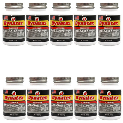 Dynatex Aluminum Anti-Seize 4 oz Can - General Purpose, Prevents Galling Seizing Corrosion, High Heat & Pressure Resistant, Aluminum & Graphite (10-Pack)