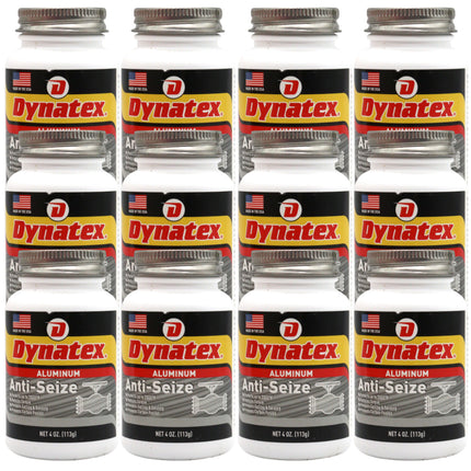 Dynatex Aluminum Anti-Seize 4 oz Can - General Purpose, Prevents Galling Seizing Corrosion, High Heat & Pressure Resistant, Aluminum & Graphite (12-Pack)