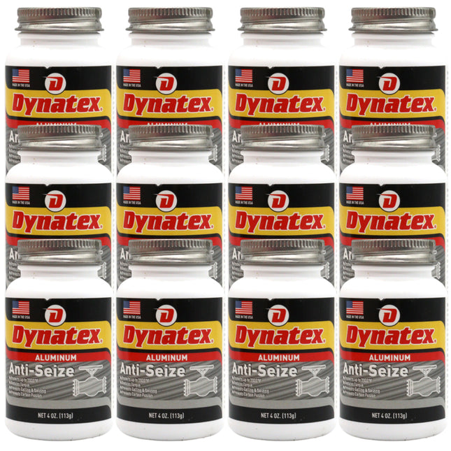 Dynatex Aluminum Anti-Seize 4 oz Can - General Purpose, Prevents Galling Seizing Corrosion, High Heat & Pressure Resistant, Aluminum & Graphite (12-Pack)