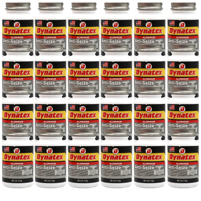 Dynatex Aluminum Anti-Seize 4 oz Can - General Purpose, Prevents Galling Seizing Corrosion, High Heat & Pressure Resistant, Aluminum & Graphite (24-Pack)