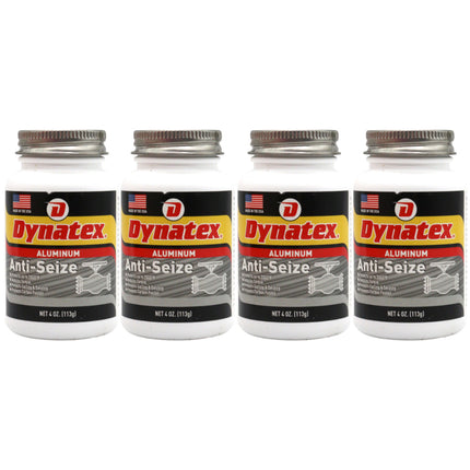 Dynatex Aluminum Anti-Seize 4 oz Can - General Purpose, Prevents Galling Seizing Corrosion, High Heat & Pressure Resistant, Aluminum & Graphite (4-Pack)