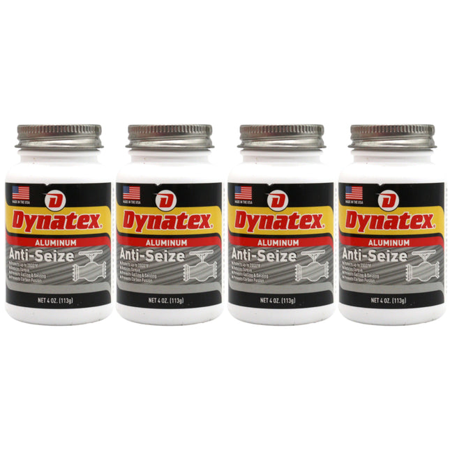 Dynatex Aluminum Anti-Seize 4 oz Can - General Purpose, Prevents Galling Seizing Corrosion, High Heat & Pressure Resistant, Aluminum & Graphite (4-Pack)