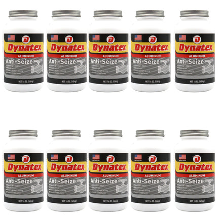 Dynatex Aluminum Anti-Seize 16 oz Can - General Purpose, Prevents Galling Seizing Corrosion, High Heat & Pressure Resistant, Aluminum & Graphite (10-Pack)
