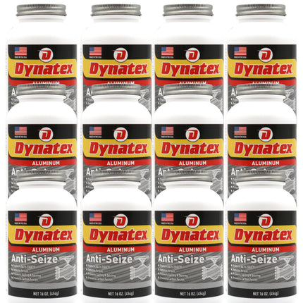 Dynatex Aluminum Anti-Seize 16 oz Can - General Purpose, Prevents Galling Seizing Corrosion, High Heat & Pressure Resistant, Aluminum & Graphite (12-Pack)