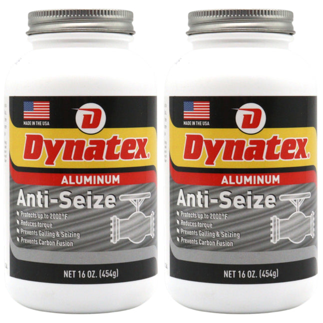 Dynatex Aluminum Anti-Seize 16 oz Can - General Purpose, Prevents Galling Seizing Corrosion, High Heat & Pressure Resistant, Aluminum & Graphite (2-Pack)
