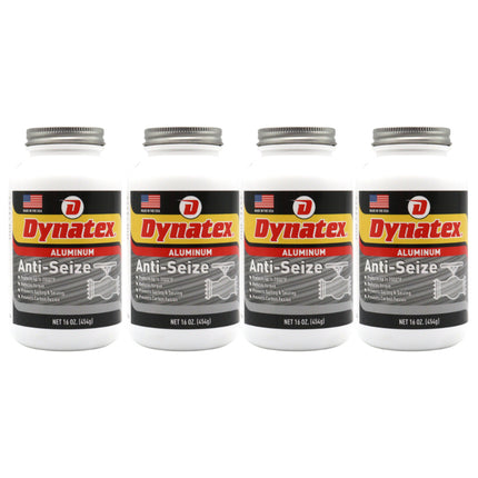 Dynatex Aluminum Anti-Seize 16 oz Can - General Purpose, Prevents Galling Seizing Corrosion, High Heat & Pressure Resistant, Aluminum & Graphite (4-Pack)
