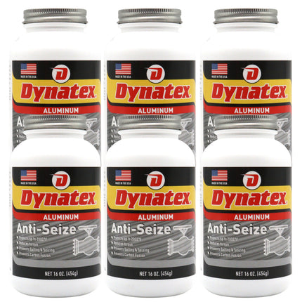 Dynatex Aluminum Anti-Seize 16 oz Can - General Purpose, Prevents Galling Seizing Corrosion, High Heat & Pressure Resistant, Aluminum & Graphite (6-Pack)