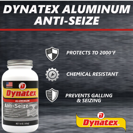 Dynatex Aluminum Anti-Seize 16 oz Can - General Purpose, Prevents Galling Seizing Corrosion, High Heat & Pressure Resistant, Aluminum & Graphite (6-Pack)