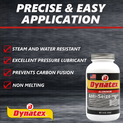 Dynatex Aluminum Anti-Seize 16 oz Can - General Purpose, Prevents Galling Seizing Corrosion, High Heat & Pressure Resistant, Aluminum & Graphite (6-Pack)