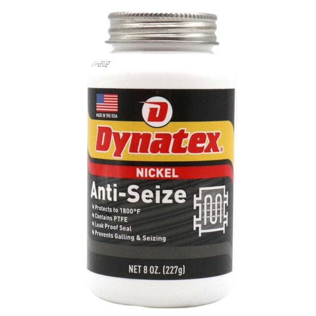 Dynatex Nickel Anti-Seize 8 oz Can - Heavy-Duty, No Sulfur Lead Copper Halogens, Protects Against Extreme Heat Corrosion Acidic Environments (Single)