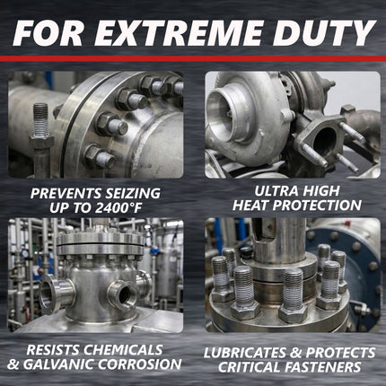 Dynatex Nickel Anti-Seize 8 oz Can - Heavy-Duty, No Sulfur Lead Copper Halogens, Protects Against Extreme Heat Corrosion Acidic Environments (Single)