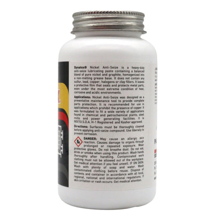 Dynatex Nickel Anti-Seize 8 oz Can - Heavy-Duty, No Sulfur Lead Copper Halogens, Protects Against Extreme Heat Corrosion Acidic Environments (2-Pack)
