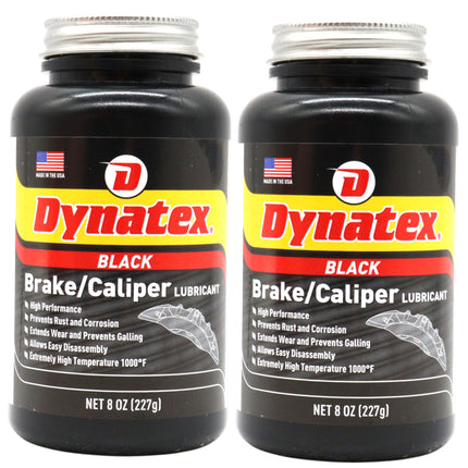 Dynatex Brake & Caliper Lubricant 8 oz Tub - High-Temp Bentone Grease, Graphite Fortified, Anti-Seize & EP Protection, Rust & Corrosion Resistant (2-Pack)
