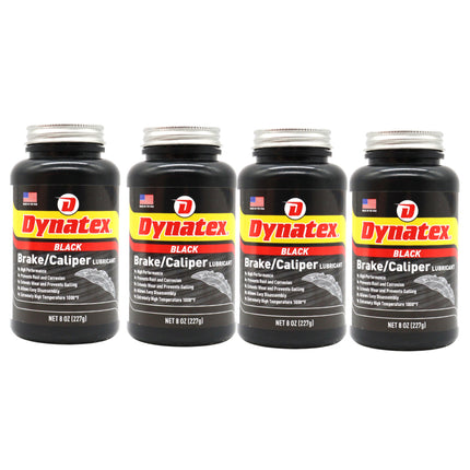 Dynatex Brake & Caliper Lubricant 8 oz Tub - High-Temp Bentone Grease, Graphite Fortified, Anti-Seize & EP Protection, Rust & Corrosion Resistant (4-Pack)