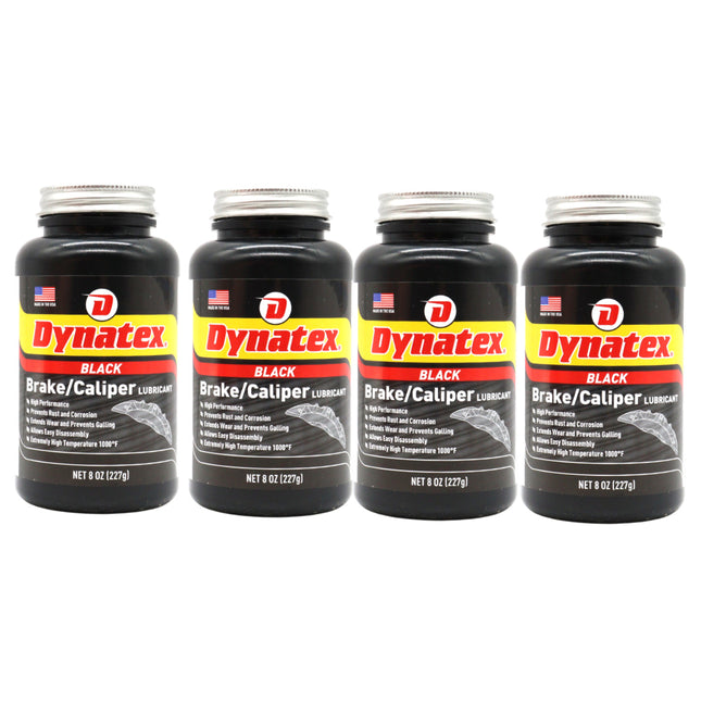Dynatex Brake & Caliper Lubricant 8 oz Tub - High-Temp Bentone Grease, Graphite Fortified, Anti-Seize & EP Protection, Rust & Corrosion Resistant (4-Pack)