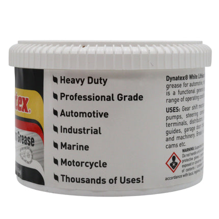 Dynatex White Lithium Grease 16 oz Tub - Multi-Purpose Lubricant for Automotive, Garage Doors, Hinges, Chains, Latches (Single)